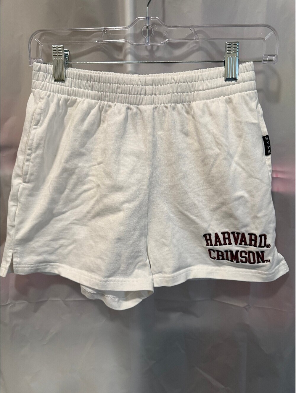 Hype and Vice Harvard Crimson White Athletic Shorts Size Small